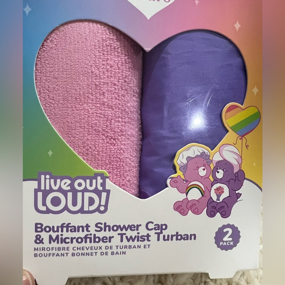 Care Bears shower cap twist turban towel hair